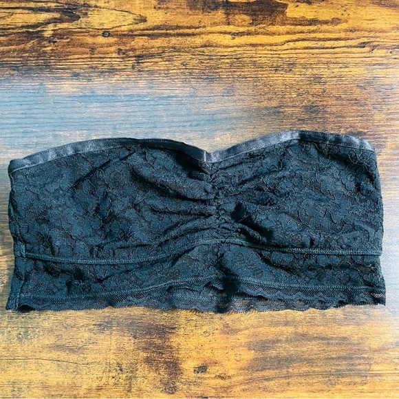Aerie Bandeau Black Lace Strapless Bra Medium - Picture 3 of 7